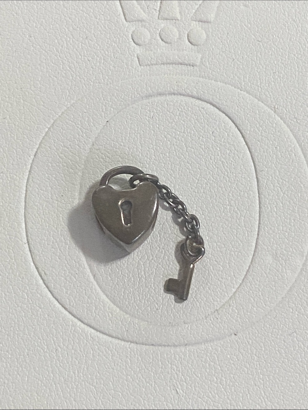 Authentic Pandora ALE 925 Sterling Silver Key to my Heart Lock Dangle Key Charm